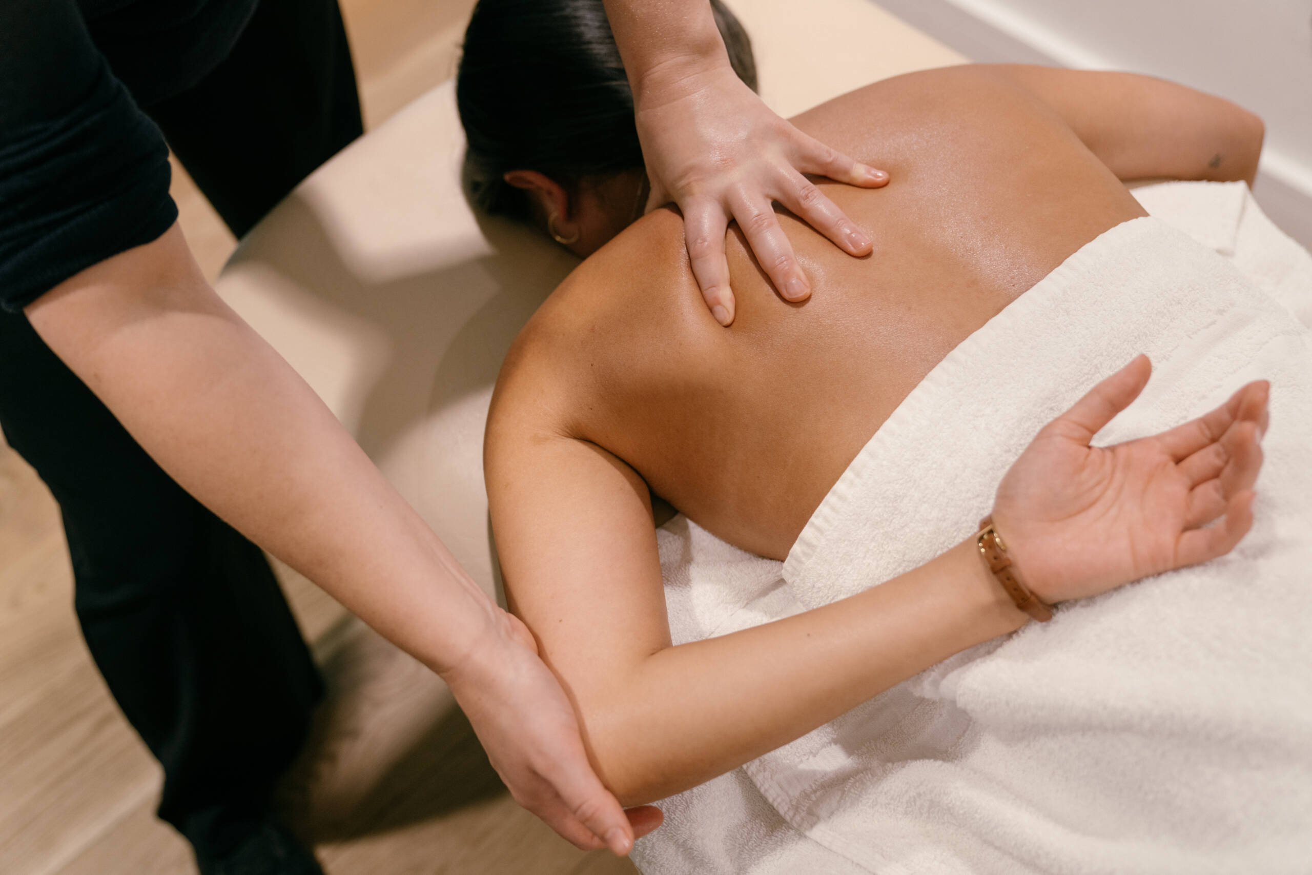 Therapeutic massage techniques used to reduce muscle tension and improve mobility