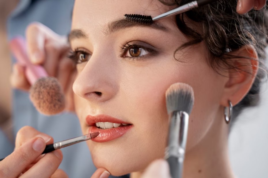 Detailed full glam makeup look created by a professional makeup artist in Lethbridge