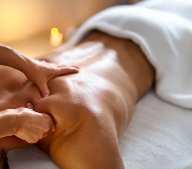 Deep tissue massage therapy treatment in Lethbridge at Rowan & Peridot Collective