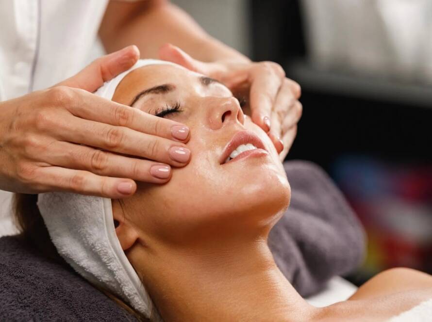 Professional facial treatment at Rowan & Peridot Collective in Lethbridge