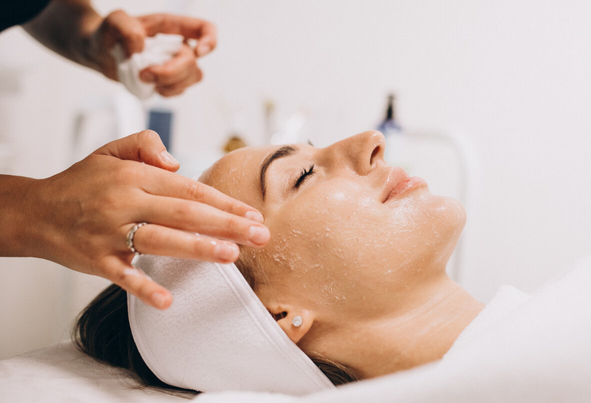 Professional extractions performed during Deluxe Facial treatment