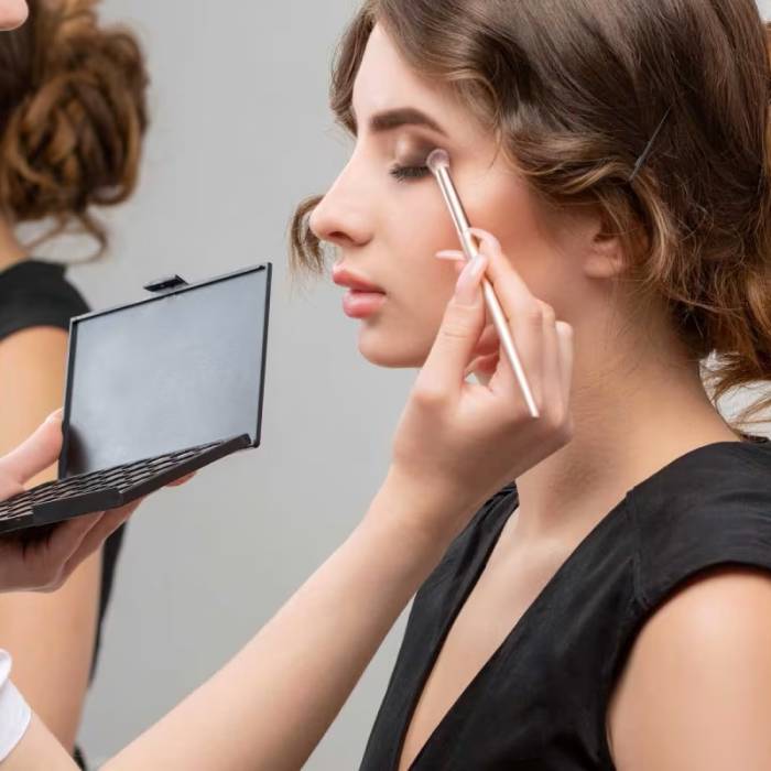 Prom makeup look created by a professional makeup artist in Lethbridge